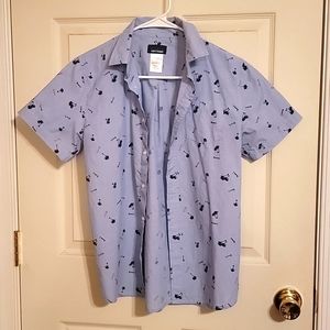 Boys Short-sleeve Button Down Beach Shirt